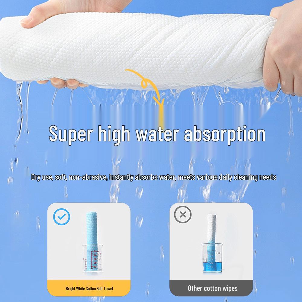 Rouleau Large de 600g Lingettes Nettoyantes Visage Jetables Coton Qualité Salon - Lingettes Douces Démaquillantes