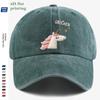 D Flat  pc Unicorn Cartoon Flat DD Flat Printed Baseball Cap Cute Plush Unicorn Head Design Pink And White Color Matching