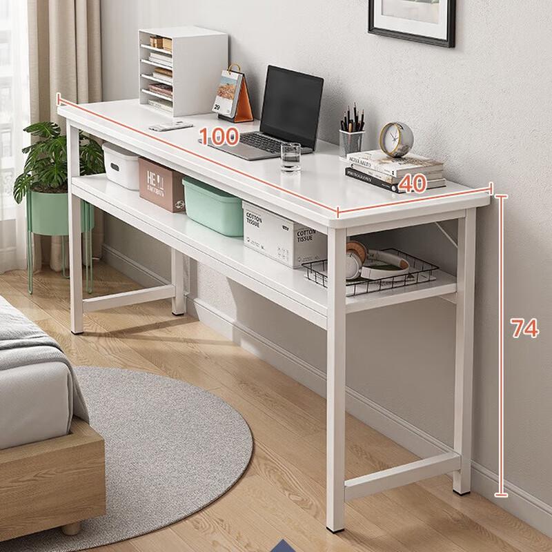 Changbaosen Simple Sintered Stone Computer Desk with Double Shelf