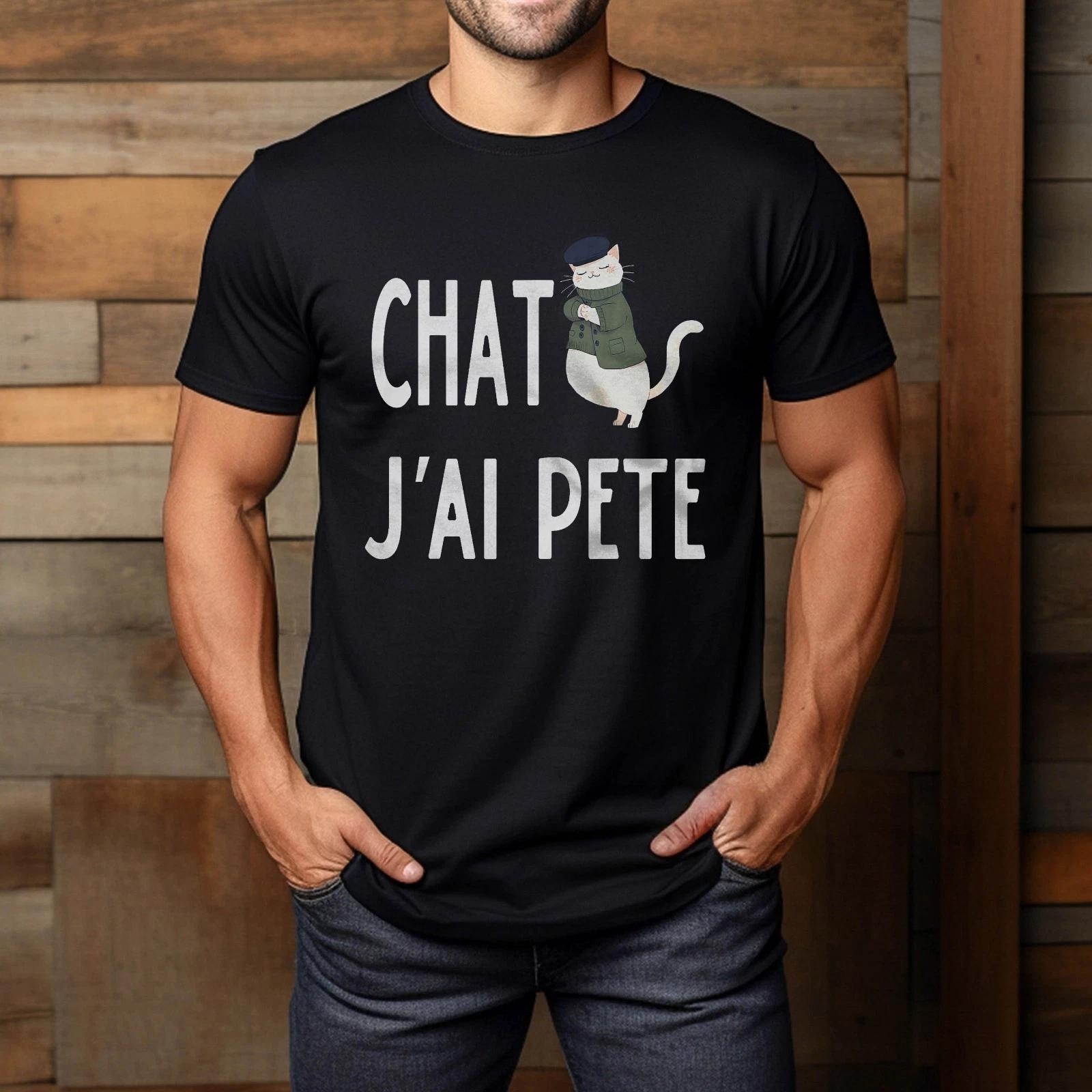 Chat J Ai Pt French Cat I Farted Funny Meme For Ai Lovers T-Shirt M