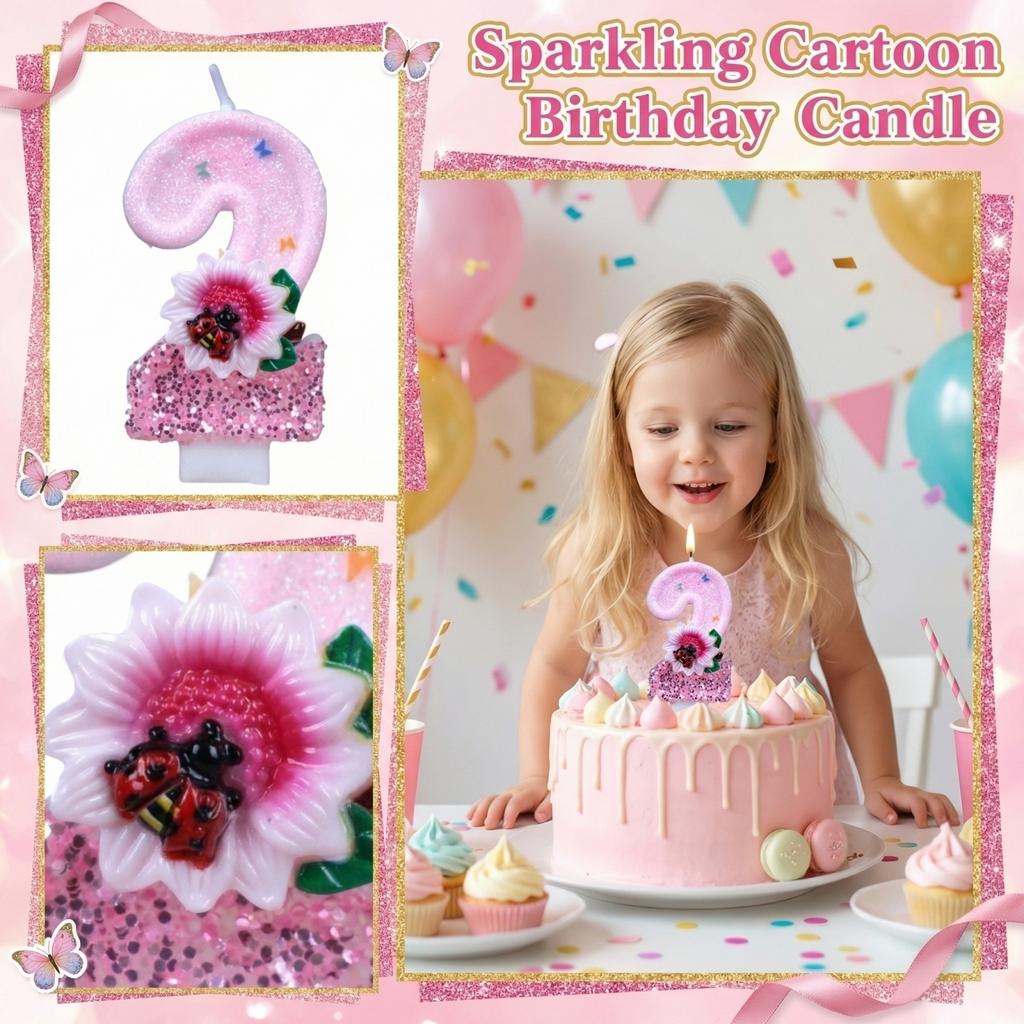 Fashion Cartoon Creative Birthday Candles Party Digital Candles