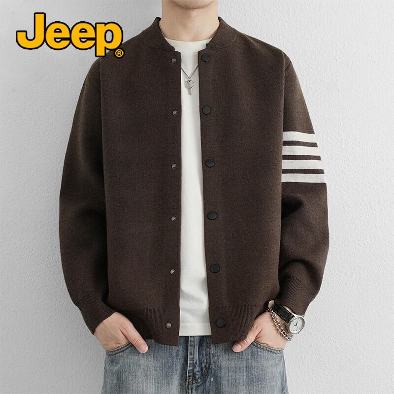 JEEP Men's Casual Knit Cardigan Jacket