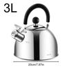 Stainless Steel Kettle Stove Top Kettle 3L Whistling Boiling Water Teapot With Handle For Home Kitchen Induction Stovetops