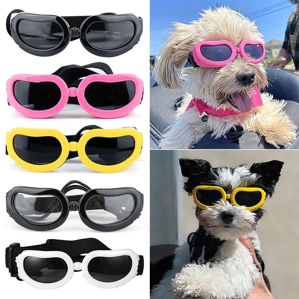 Cool Multicolour Pet Goggles UV Protection Adjustable Cat Dog Sunglasses Pet Photo Props Windproof Rope Pet Headwear Summer