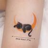 Estilo Pintura Lavado Gato Negro Pegatinas de Tatuaje Calcomanías de Transferencia al Agua Gato Impermeable Tatuaje Temporal Instantáneo Desechable