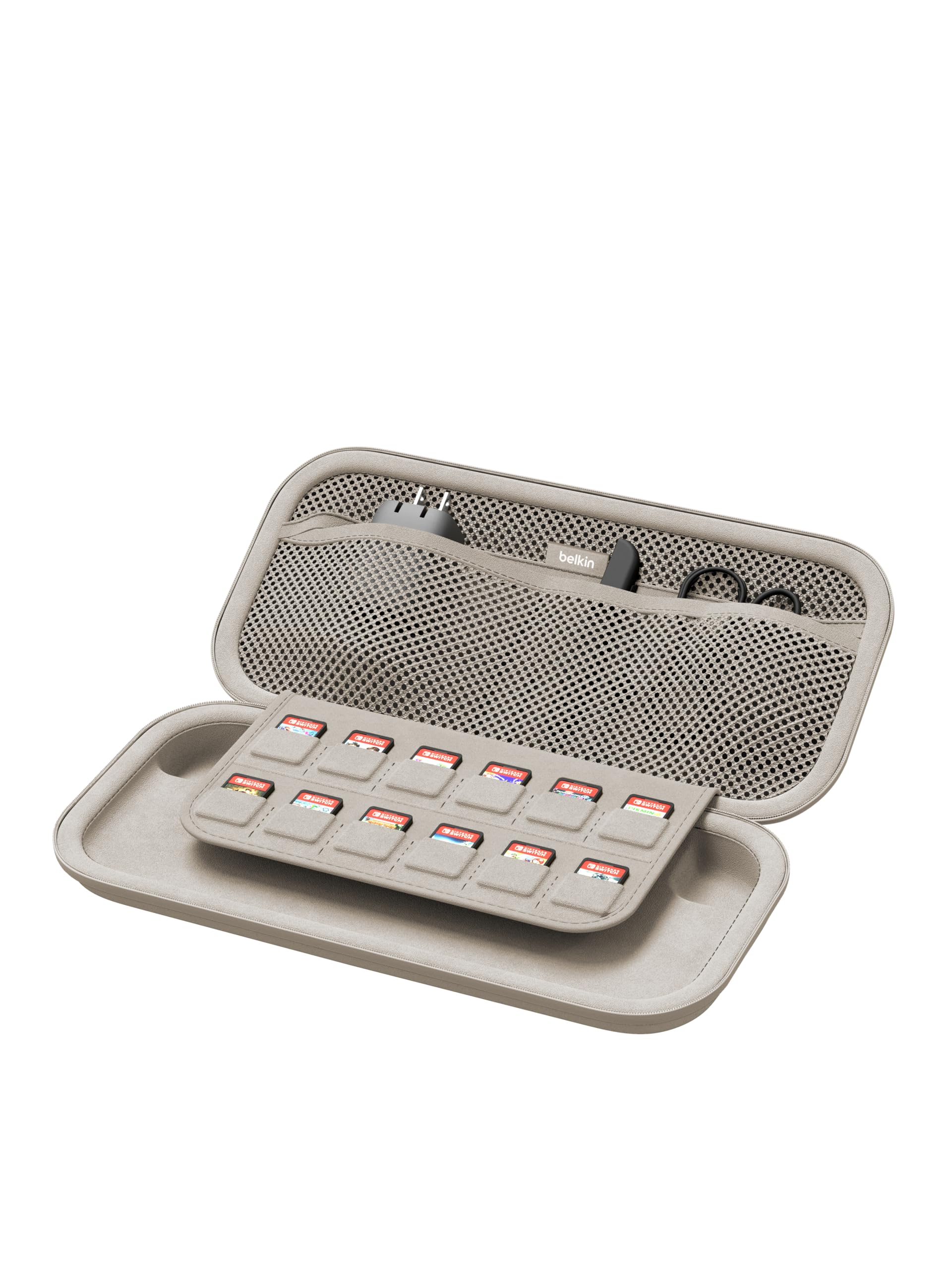 

Дорожный чехол Belkin с переключателем Чехол для хранения большой вместимости для переноски и защиты Песочно-белый (Совместимый 2), аксессуары, (ENA002qcSA)