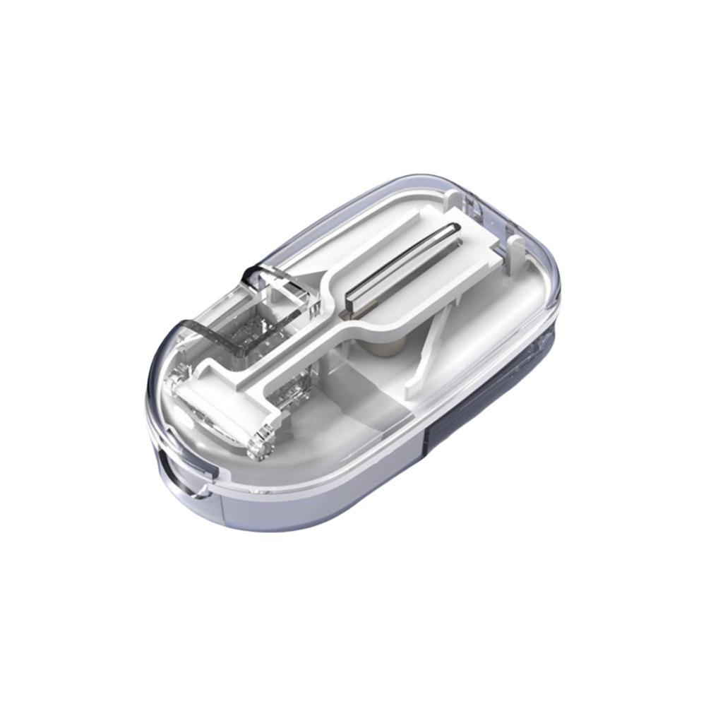 

Practical Plastic 2 in 1 Pill Cutter Dust-proof Sealed Pill Storage Box Waterproof Drug Tablet Organizer Travel прозрачный