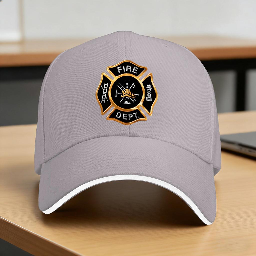 Fire Department Gold Badge Baseball Cap Women Men Design Trucker Hat Summer Casual Outdoor Gym High Quality Baseball Caps