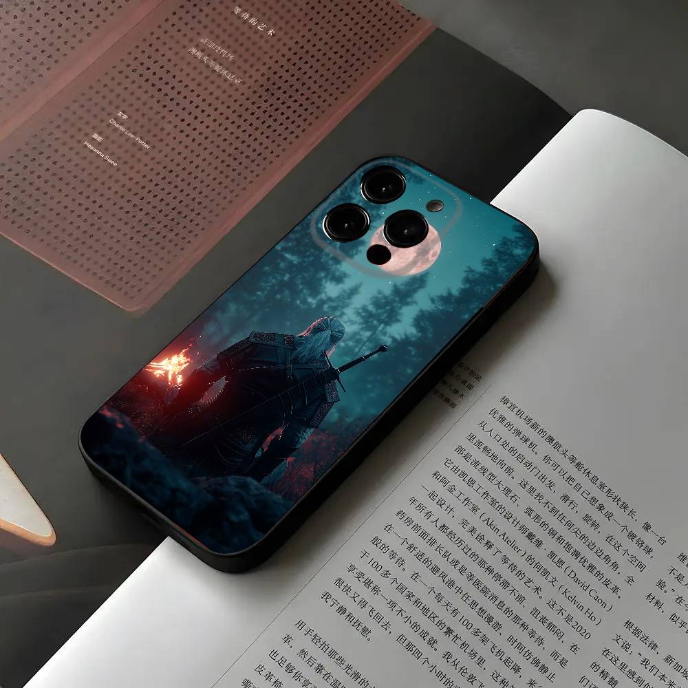 Game The R-Witcher Phone Case For Iphone 16 15 11 13 14 Pro Max 7 8 Plus X Xr Xs Max 12mini Black Shell Cover Case
