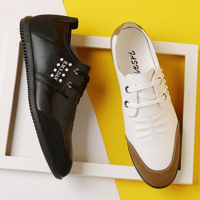 2025 Spring and Autumn New Men's Daily Casual Leather Shoes Men's Youth Versatile White Single Shoes Soft Leather Soft-soled Shoes 3367