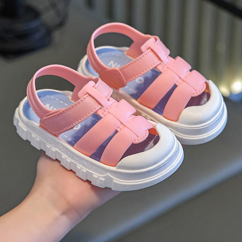 Children's Sandals Men's Summer Slippers-year-old Soft-soled Non-slip Children's Sports Leather Beach Sandals Baby Toddler Shoes