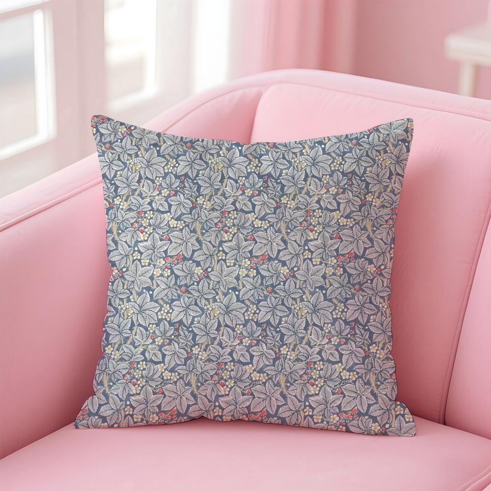 Art WWilliam Morris Cushion Cover Pillow Case Soft Skin Friendly Fabric Comfort  Concealed Zipper