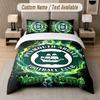 Custom Bedding Set Plymouth Argyle FC Pattern, Print Name Text 1 Duvet Cover Plus 2 Pillowcases Home Textile