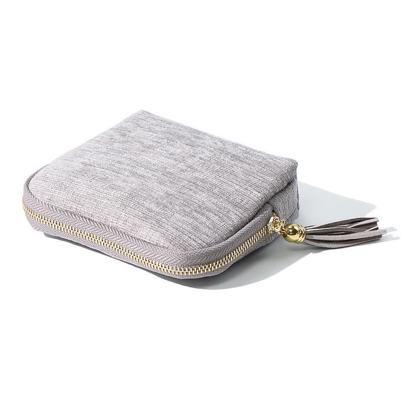 Fashion Jewelry Storage Bag With Zipper And Tassel Pendant Large Capacity Travel Pouch For Rings Bracelets Necklaces Earrings