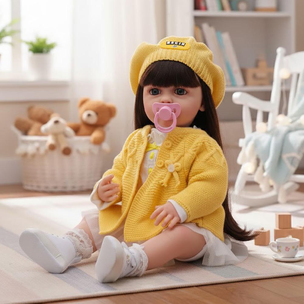 22-inch All-Plastic Reborn Russian-Speaking Baby Doll - Children's Companion Toy