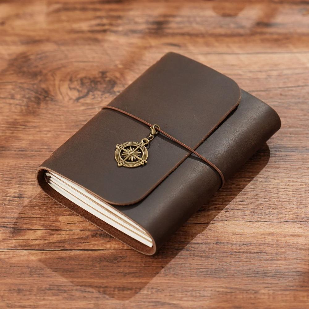 Tri-fold Passport Travel Notebook Refillable Design Sketchbook Handmade Traveler Notebook кофейный