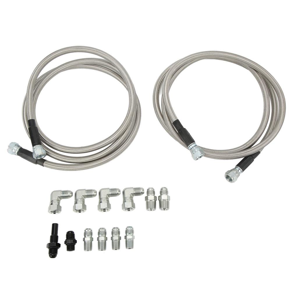 Furtun Linie Răcitor Transmisie 70in cu Adaptoare Inox Flexibil de Înlocuire Mașini Chevy