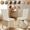 Seersucker Stretch Puff Chair Cover Elasticity Long Skirt Spandex Stretch Cover Universal Removable Backrest Chair Case Home Use