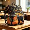 Gesteppter Halloween-Rucksack für Damen, lässiger Rucksack mit großem Fassungsvermögen für Schule, Reisen und den täglichen Gebrauch