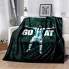Coperta in Flanella 3D Capra Messi Stella dello Sport Calcio Morbida Calda Plaid per Camera da Letto Soggiorno Letto Viaggio Campeggio Picnic Regalo