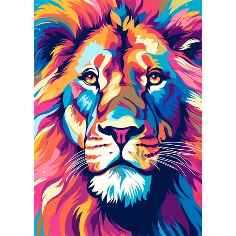 Abstrakt Färgstark Vilda Djur Canvasmålning Bläckfisk Katt Apa Lejon Graffiti Popkonst Målare Väggkonst Väggmålning för Heminredning