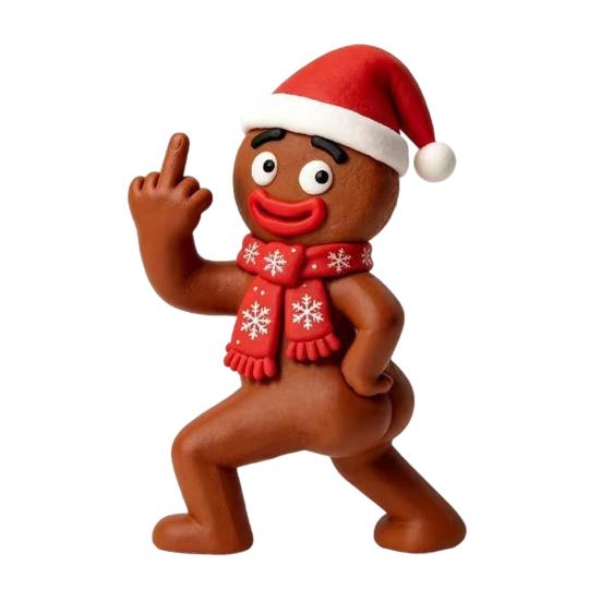 Vivid Christmas Collectibles for Display Resin Figurine, Cute Clay Style Santa Snowman Gingerbread Man Festive Home Accents Coffee Tables Statue,