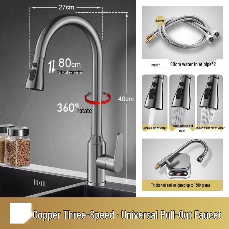 TLXT Pull-Out Rotatable Kitchen Faucet