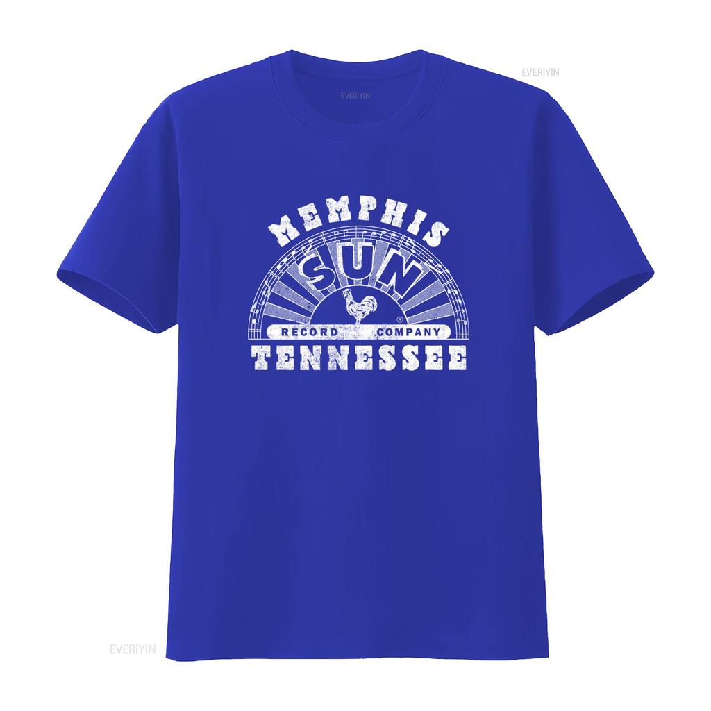 Sun Records Memphis Music Vintage Style T Shirt with Rooster and Notes Design vintage Washed Slightly homme