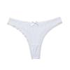 Solid Color Lace Transparent Thongs Soft T-back Panties Fashion Low Waist Briefs  Daily Wear