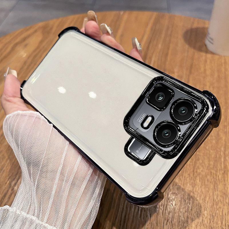 For Infinix Note 60 Pro Case Luxury Plating Clear Four-corner Bracket Protection Cover For Infinix Note 60 60Pro Shell Bumper