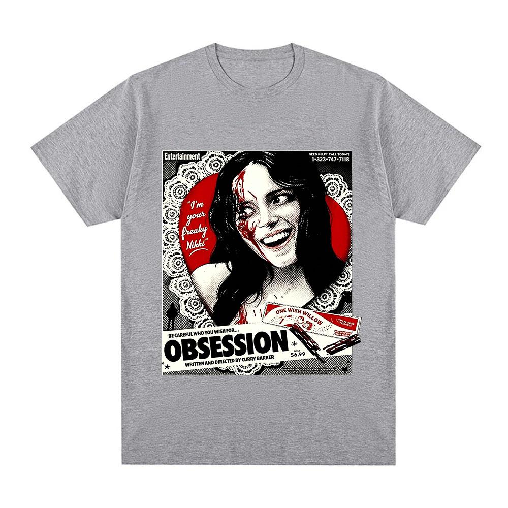 Obsession Film Grafikdruck T-Shirt Baumwolle Tägliches Tragen Streetwear T-Shirts Mode Damen Herren Unisex Lässig Rundhals Oberteile Sommer