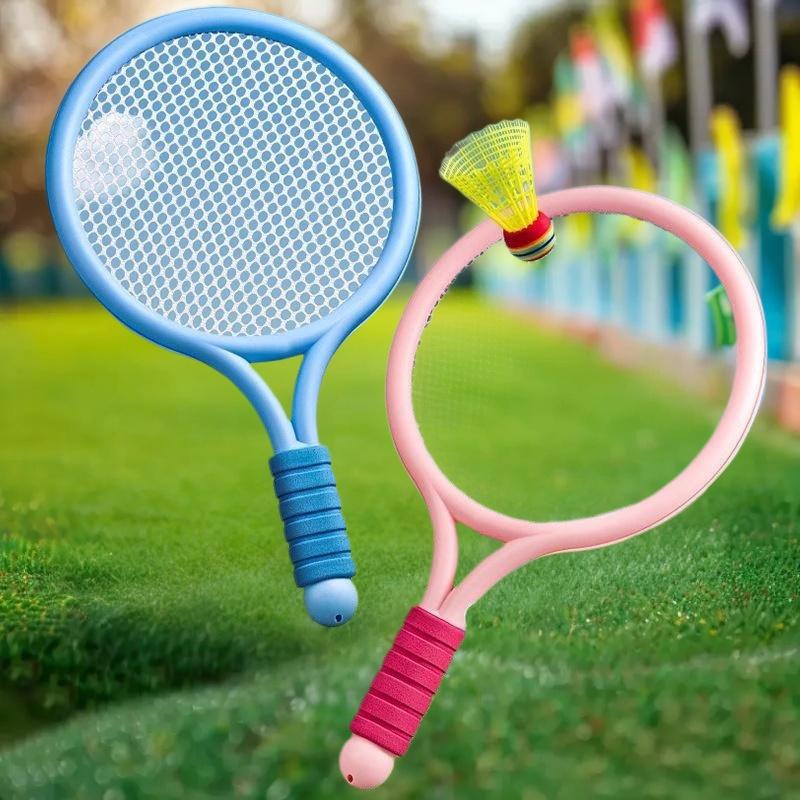 1 Set Lightweight Children Tennis Badminton Racquets Kids Rackets Kit Parent Child Interactive Toys