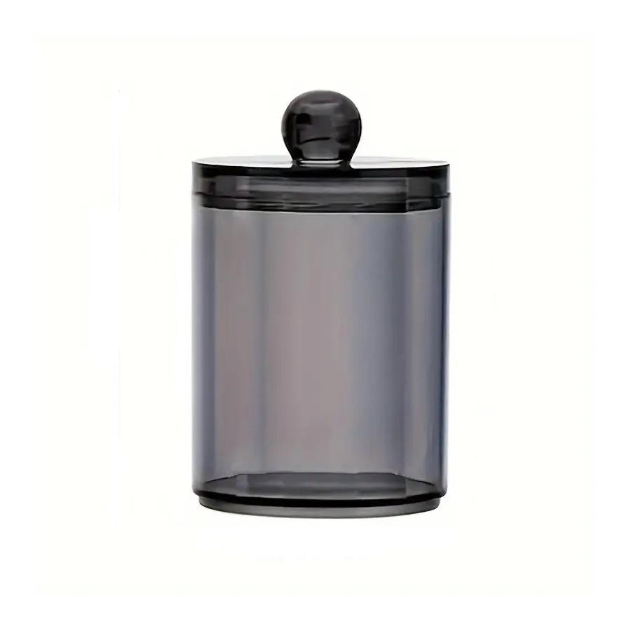 Transparent Bathroom Storage Jar for Cotton Swabs, Toothpicks, and Floss