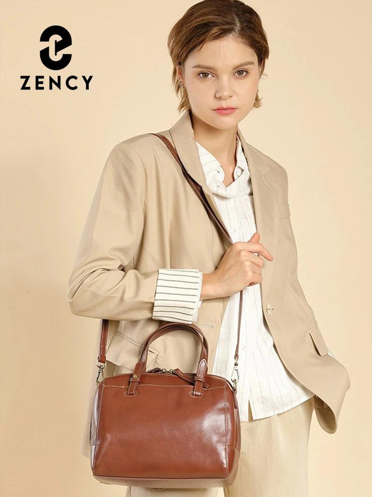 Zency Echtleder Vintage Designer Handtasche für Damen
