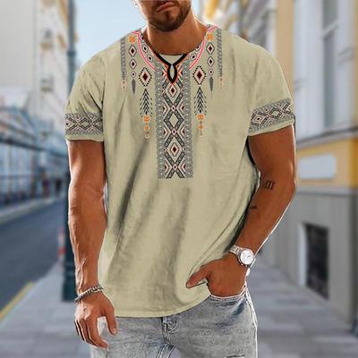 Neues Sommer Herren Mode T-Shirt Magische Streifen Aufdruck Herren T-Shirt Top
