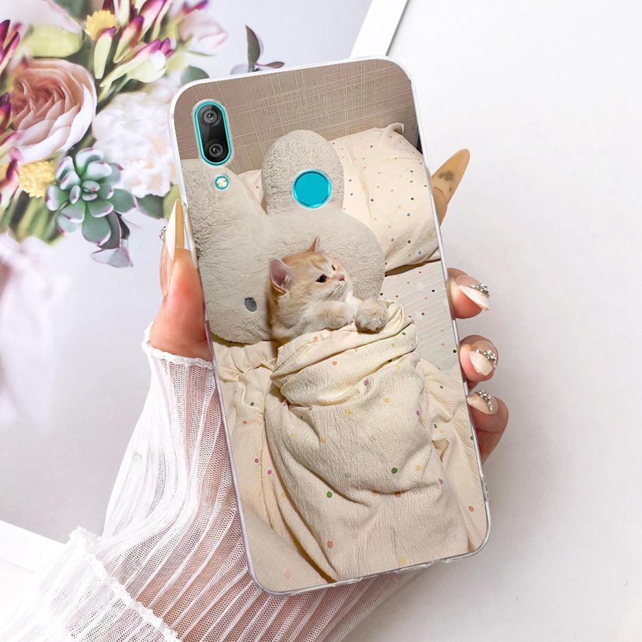 For Huawei Y7 Prime 2019 Case DUB-LX3 Cute Lion Fashion Painted Cover Soft Slim Phone Case For Huawei Y7 Pro 2019 Y 7 2019 Shell