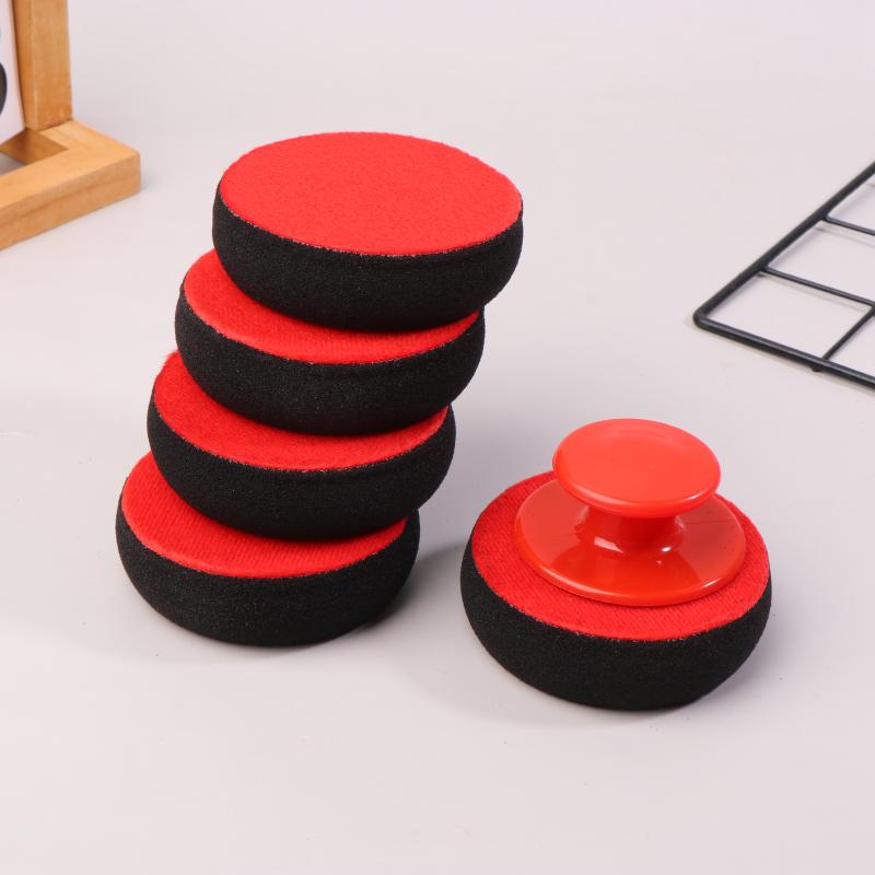5Pcs Foam Car Wax Applicator Pad Hand Polisher Car Wax Sealing Glaze Car Beauty Wax Mall Sponge Polisher Accessories