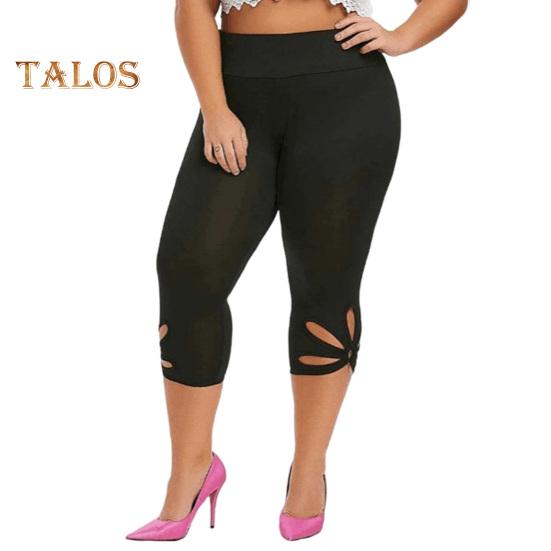 

Жіночі легінси середньої посадки, укорочені штани з високою еластичністю, однотонні штани для йоги з високою талією, пелюсткові манжети, приталені легінси для йоги 2XL