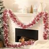 Christmas Garland 2m Dense Snowflake Sequin for Holiday Tree Decorations, Snowflake Party Supplies
