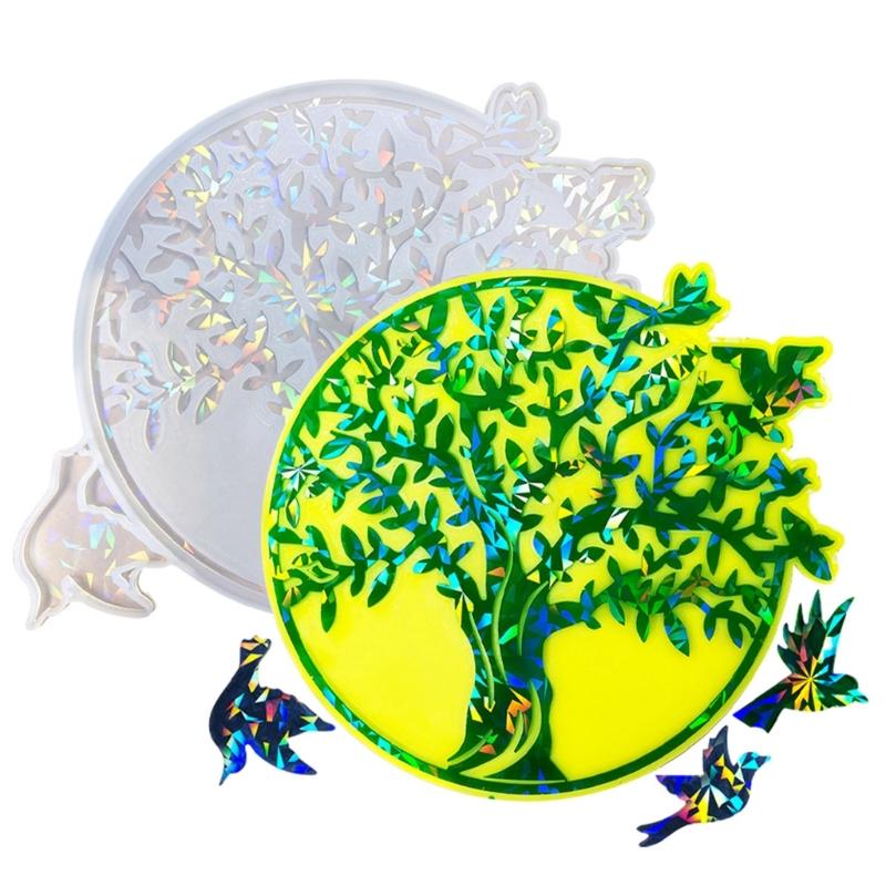 Holographic  Ornament Silicone Mold Wall Sticker Mold Resin Casting Pendant Mold Suitable for Diy Crafts