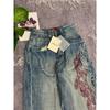 VibeStreet Y2K American New Pattern Embroidery Baggy Jeans High Street Vintage Hip Hop Fashion Casual Joker Couple Wide-leg Pants