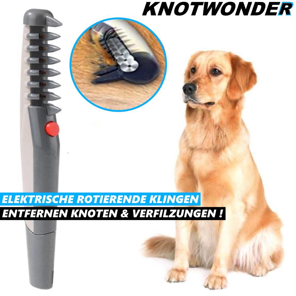 KNOTWONDER elektrische Knotenbürste Fellpflegebürste langhaar entfilzen Hunde