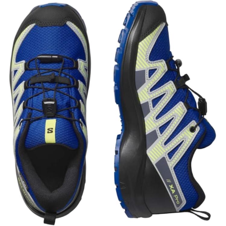 Salomon Xa Pro V8 Versatile Comfortable Waterproof Low Top Outdoor Shoes Kids Shoes Blue Green 477296