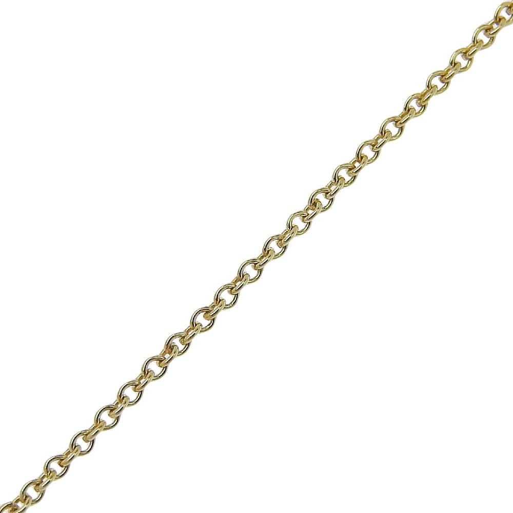 TIFFANY&Co. Open Heart Necklace Long K18 Yellow Gold/diamond 7.8g Women Used