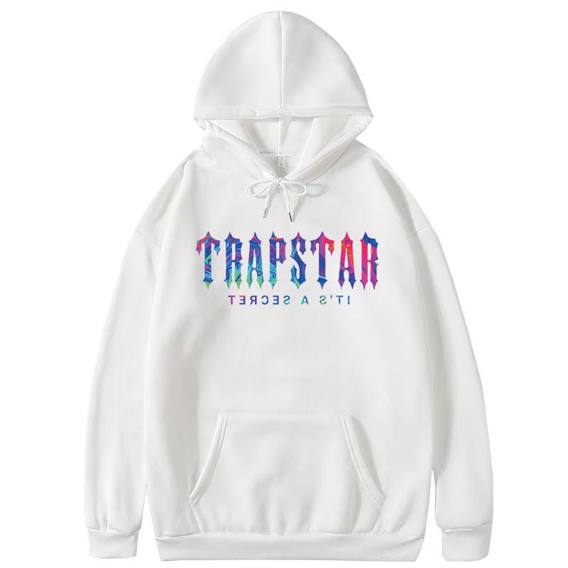 Cross-border Trapstar Alphabet Casual Street Youth Cotton Red and Black Printed Fleece Sweatshirt Sweatpants