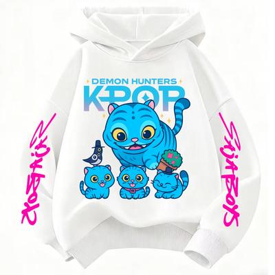 Χαριτωμένα Παιδικά Ρούχα KPop Κυνηγός Δαιμόνων Μοντέρνα Εκτύπωση Casual Ταινίας Κορίτσια Αγόρια Χειμερινά Casual Μάλλινα Φούτερ