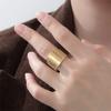 EUEAVAN Saint Benedict Ring Stainless Steel Christian Pray Blessed Adjustable Ring for Men Religious Amulet Jewelry Gift