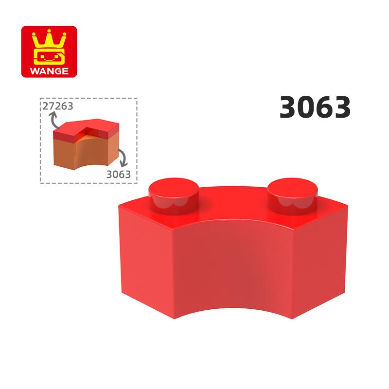 Non-Toxic 128Pcs/Lot 3063 85080 Curved Building Blocks Moc Accessories Compatible With Bricks Diy Children Toys Assembly Gift Box