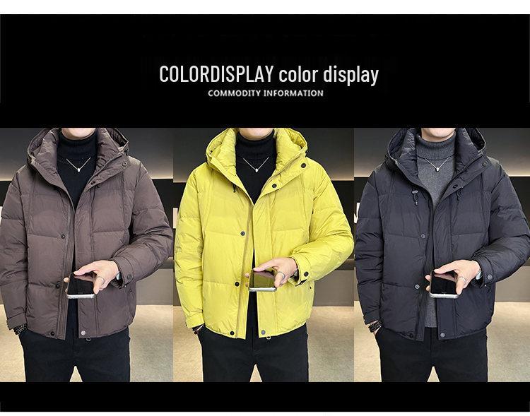Men's 2025 Hooded Lightweight Warm Down Jacket: Thick, Casual, Anti-Cold Winter Coat
