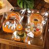 Cartoon Bread Storage Bags Self-Sealing Clear Plastic Packaging Bags For Sliced Bread Donuts Bagels Buns Resealable Bakery